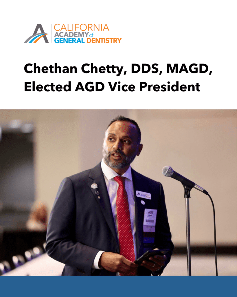 Dr. Chetty Elected AGD Vice President